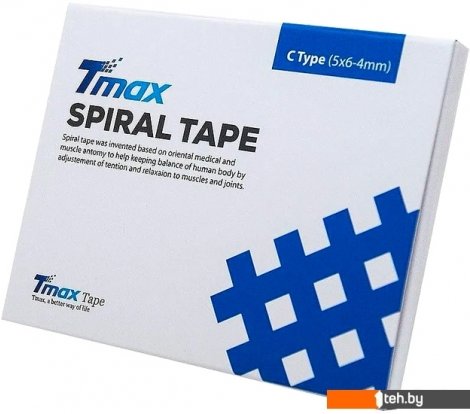  - Спортивная защита Tmax Spiral Tape Type C 423730 (20 листов, телесный) - Spiral Tape Type C 423730 (20 листов, телесный)