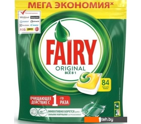  - Бытовая химия Fairy Original Lemon All in 1 (84 шт) - Original Lemon All in 1 (84 шт)