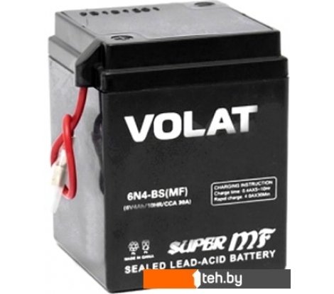  - Мотоциклетные аккумуляторы VOLAT 6N4-BS (MF) (4 А·ч) - 6N4-BS (MF) (4 А·ч)