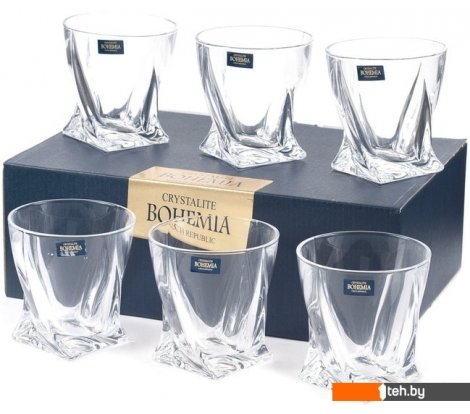 - Стаканы, бокалы, рюмки Crystalite Bohemia Quadro 20936/99A44/340 - Quadro 20936/99A44/340