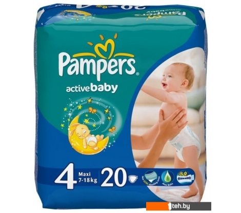  - Детские подгузники Pampers Active Baby-Dry 4 Maxi (106 шт) - Active Baby-Dry 4 Maxi (106 шт)