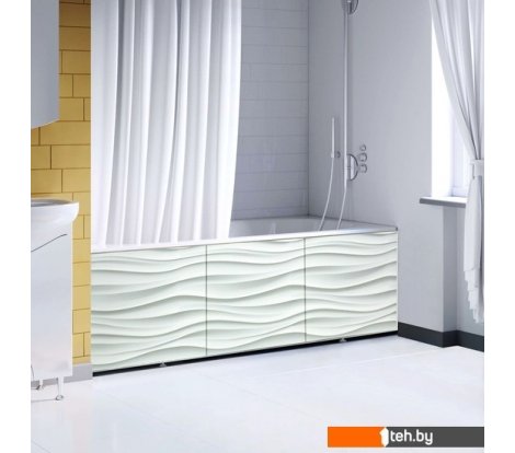  - Экраны под ванну Comfort Alumin Волна белая 3D 1.7 - Волна белая 3D 1.7