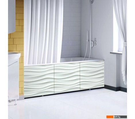  - Экраны под ванну Comfort Alumin Волна белая 3D 1.7 - Волна белая 3D 1.7