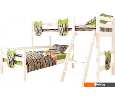  - Кровати Мебельград Соня вариант 8 (массив сосны белый) - Соня вариант 8 (массив сосны белый)