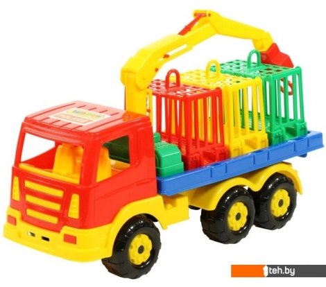  - Игрушечный транспорт Полесье Престиж автомобиль для перевозки зверей 44204 - Престиж автомобиль для перевозки зверей 44204