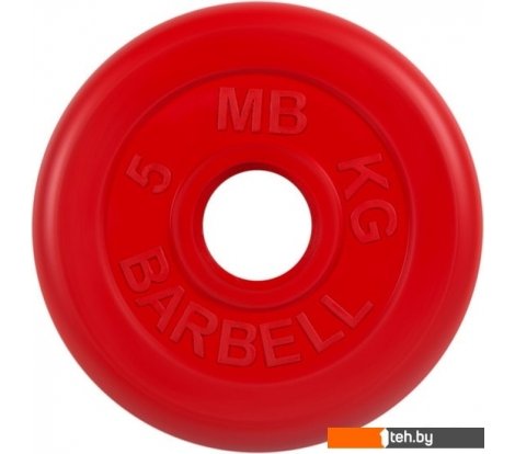  - Гантели, гири, штанги MB Barbell Стандарт 51 мм (1x5 кг, красный) - Стандарт 51 мм (1x5 кг, красный)