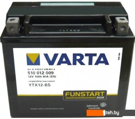  - Мотоциклетные аккумуляторы Varta Powersport AGM YTX12-BS 510 012 009 (10 А·ч) - Powersport AGM YTX12-BS 510 012 009 (10 А·ч)