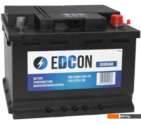  - Автомобильные аккумуляторы EDCON DC60540R (60 А·ч) - DC60540R (60 А·ч)