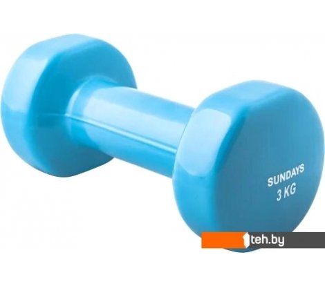 - Гантели, гири, штанги Sundays IR92005 3 кг (голубой) - IR92005 3 кг (голубой)