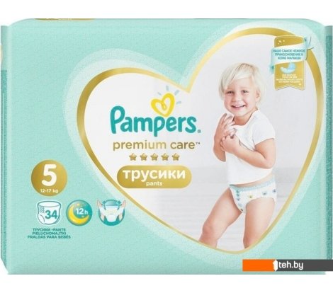  - Детские подгузники Pampers Premium Care Pants 5 (34 шт) - Premium Care Pants 5 (34 шт)