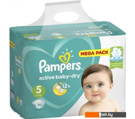  - Детские подгузники Pampers Active Baby-Dry 5 Junior (90 шт) - Active Baby-Dry 5 Junior (90 шт)