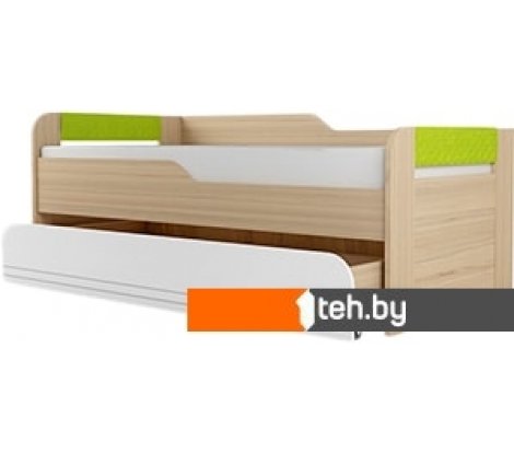  - Кровати Аквилон Стиль 900.1 190x90/180x80 (белый/лайм/туя светлая) - Стиль 900.1 190x90/180x80 (белый/лайм/туя светлая)
