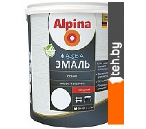 - Краски и эмали Alpina Аква 2.5 л (шелковисто-матовый белый) - Аква 2.5 л (шелковисто-матовый белый)