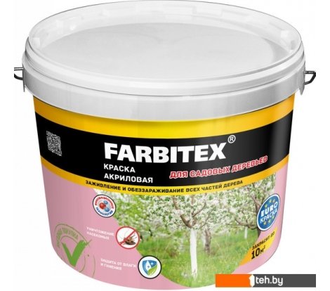  - Краски и эмали Farbitex Краска для садовых деревьев 13 кг - Краска для садовых деревьев 13 кг