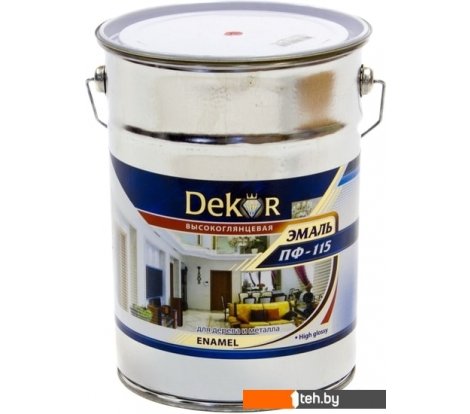  - Краски и эмали Dekor ПФ-115 глянцевая (белый, 6 кг) - ПФ-115 глянцевая (белый, 6 кг)
