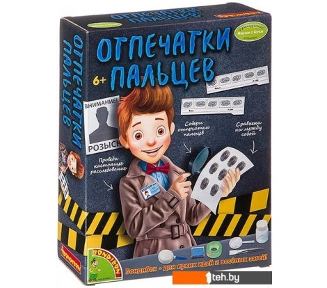  - Игры-опыты, эксперименты Bondibon Науки с Буки Отпечатки пальцев ВВ3182 - Науки с Буки Отпечатки пальцев ВВ3182