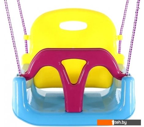  - Детские спортивные комплексы и игровые площадки Midzumi Пластиковые навесные качели 3 в 1 (голубой/желтый/малиновый) - Пластиковые навесные качели 3 в 1 (голубой/желтый/малиновый)