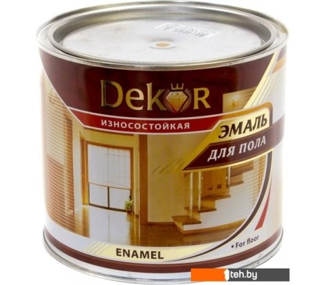  - Краски и эмали Dekor для пола (желтый/коричневый, 6 кг) - для пола (желтый/коричневый, 6 кг)