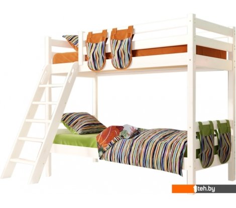  - Кровати Мебельград Соня вариант 10 (массив сосны белый) - Соня вариант 10 (массив сосны белый)