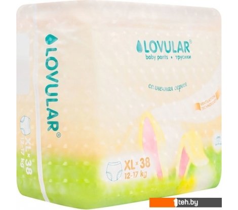  - Детские подгузники Lovular Солнечная серия XL 12-17 кг (38 шт) - Солнечная серия XL 12-17 кг (38 шт)