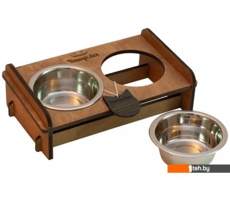  - Миски, поилки, кормушки для животных Чешир Обжора 400 мл (коричневый) - Обжора 400 мл (коричневый)