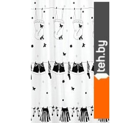  - Шторки и карнизы для ванн и поддонов Miranda Dressy Black - Dressy Black