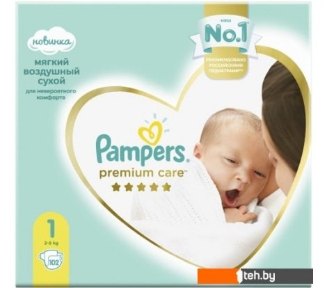  - Детские подгузники Pampers Premium Care 1 (102 шт) - Premium Care 1 (102 шт)