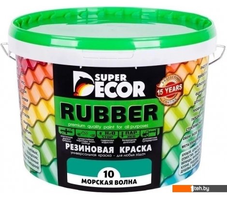  - Краски и эмали Super Decor Резиновая 12 кг (№13 Гранат) - Резиновая 12 кг (№13 Гранат)