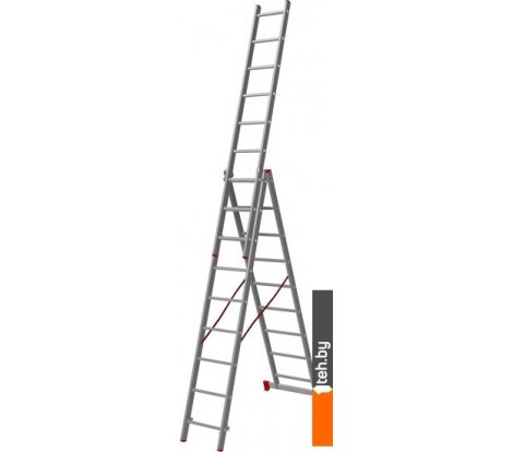  - Лестницы и стремянки Новая высота NV 123 алюминиевая трёхсекционная 3x9 ступеней - NV 123 алюминиевая трёхсекционная 3x9 ступеней