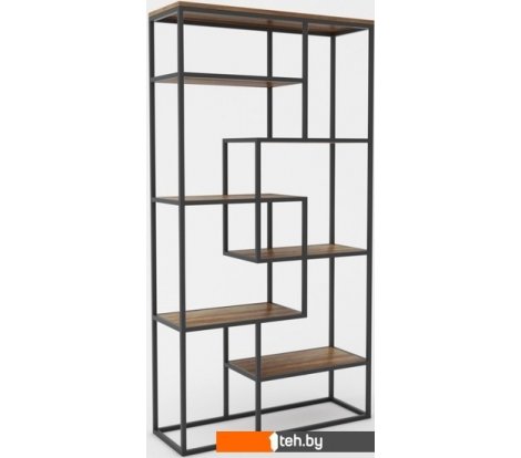  - Полки, стеллажи, системы хранения Hype Mebel Зиг-Заг-2 120x200 (черный/дуб галифакс олово) - Зиг-Заг-2 120x200 (черный/дуб галифакс олово)