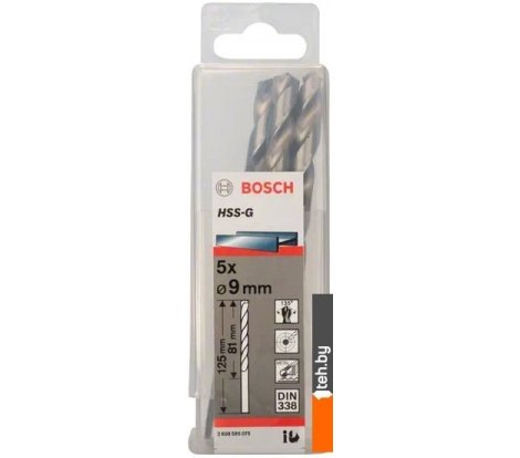  - Сверла, буры, зенкеры Bosch 2608595075 (5 предметов) - 2608595075 (5 предметов)