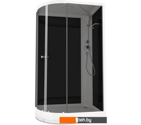  - Душевые кабины Domani-Spa Delight 128 120x80 R с гидромассажем (черный/тонированное) - Delight 128 120x80 R с гидромассажем (черный/тонированное)