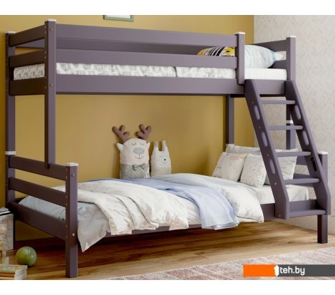  - Кровати Мебельград Адель с наклонной лестницей 190x80-120 (лаванда) - Адель с наклонной лестницей 190x80-120 (лаванда)