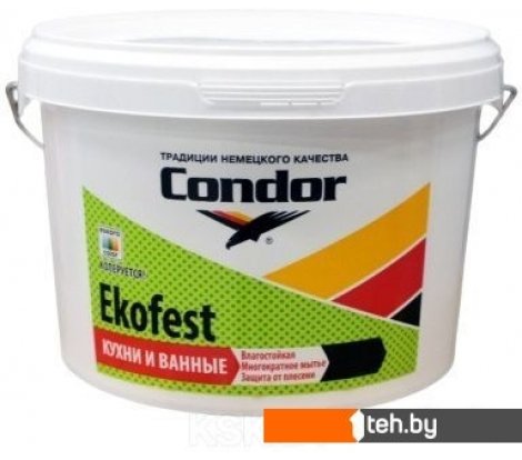 - Краски и эмали Condor Ekofest база A 7.5 кг (белый) - Ekofest база A 7.5 кг (белый)