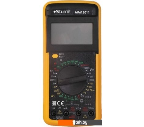  - Мультиметры, токовые клещи, индикаторные отвертки Sturm MM12011 - MM12011