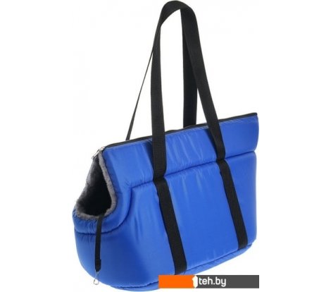  - Сумки, переноски для животных Happy Friends №2 (синий, мех серый) - №2 (синий, мех серый)