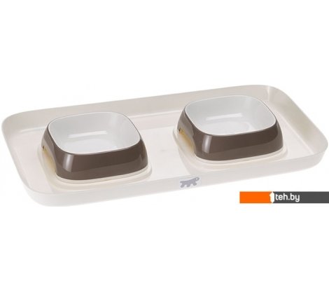  - Миски, поилки, кормушки для животных Ferplast Glam Tray Extra Small (коричневый) - Glam Tray Extra Small (коричневый)