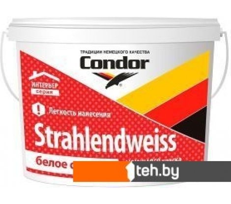 - Краски и эмали Condor Strahlendweiss 15 кг (белый) - Strahlendweiss 15 кг (белый)