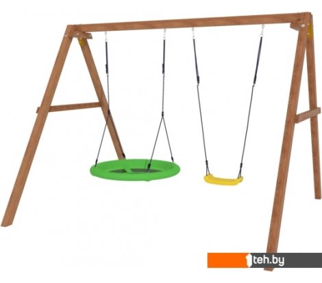  - Детские спортивные комплексы и игровые площадки Красная звезда с качелями гнездо Свиби Р911-19 - с качелями гнездо Свиби Р911-19