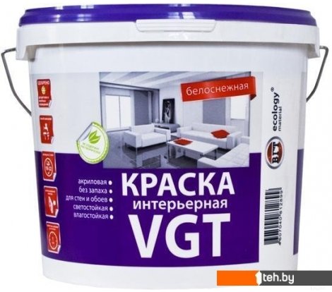  - Краски и эмали VGT Интерьерная влагостойкая ВД-АК-2180 15 кг (белоснежный) - Интерьерная влагостойкая ВД-АК-2180 15 кг (белоснежный)