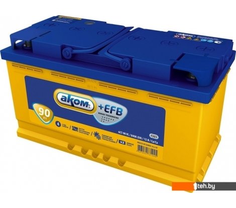 - Автомобильные аккумуляторы AKOM +EFB 90e (90 А·ч) - +EFB 90e (90 А·ч)