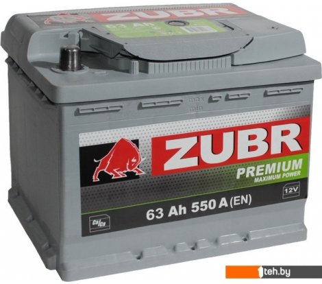  - Автомобильные аккумуляторы Zubr Premium (63 А/ч) - Premium (63 А/ч)