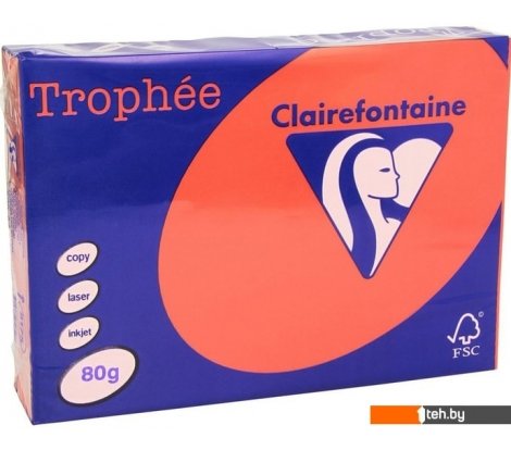 - Бумага и материалы для печати Clairefontaine Trophee интенсив A4 80г/кв.м 500 л (красный) - Trophee интенсив A4 80г/кв.м 500 л (красный)