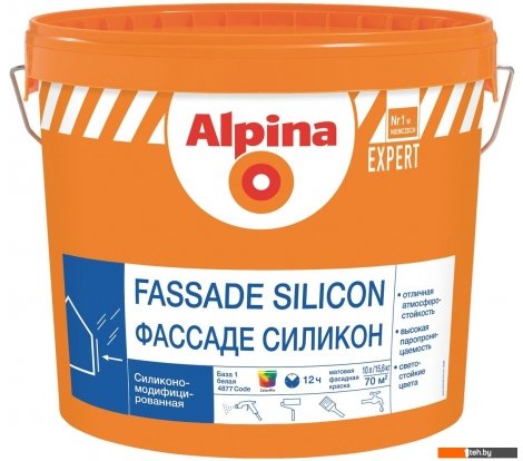  - Краски и эмали Alpina Expert Fassade Silicon База 1 (10 л) - Expert Fassade Silicon База 1 (10 л)