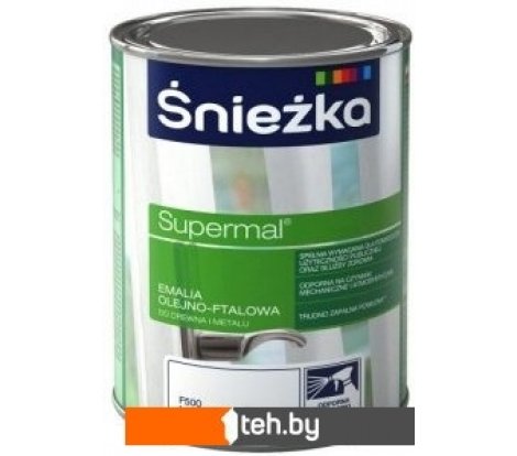  - Краски и эмали Sniezka Supermal Масляно-фталевая 2.5 л (RAL9003 белый глянец) - Supermal Масляно-фталевая 2.5 л (RAL9003 белый глянец)