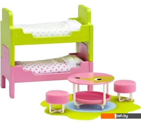 - Кукольные домики Lundby Детская с 2 кроватями 60209700 - Детская с 2 кроватями 60209700