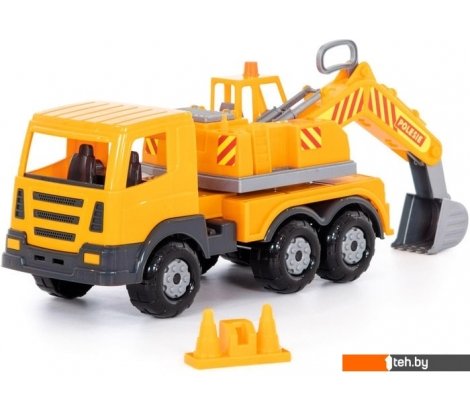  - Игрушечный транспорт Полесье Престиж автомобиль-экскаватор 71187 - Престиж автомобиль-экскаватор 71187