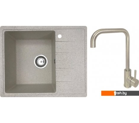 - Кухонные мойки БелЭворс Mila L + смеситель W4998-4 (бежевый) - Mila L + смеситель W4998-4 (бежевый)