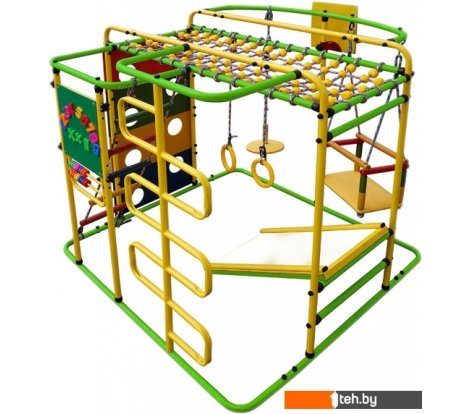  - Детские спортивные комплексы и игровые площадки Формула здоровья Мурзилка-S салатовый-радуга - Мурзилка-S салатовый-радуга