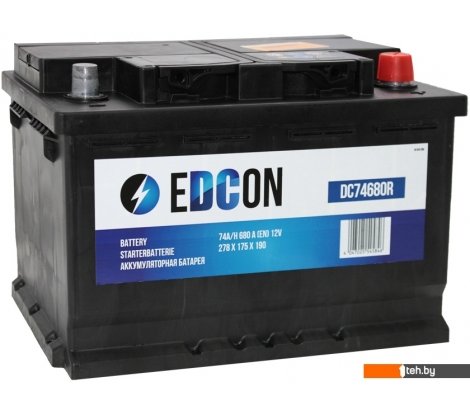  - Автомобильные аккумуляторы EDCON DC74680R (74 А·ч) - DC74680R (74 А·ч)